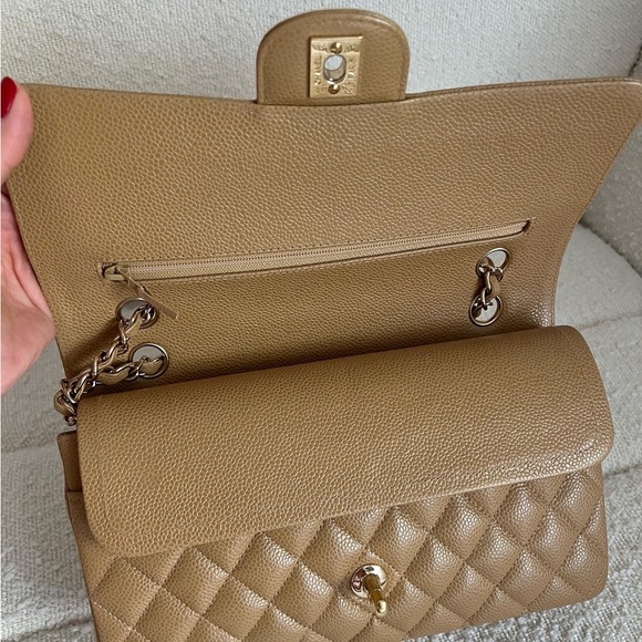 Chanel Classic Double Flap bag Medium Dark Beige - Picture 16 of 16